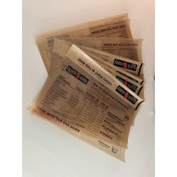 Lot Of 20 Ready Chef Go Seal & Cook Glassine Microwave & Oven Cooking Bags - Picture 1 of 4